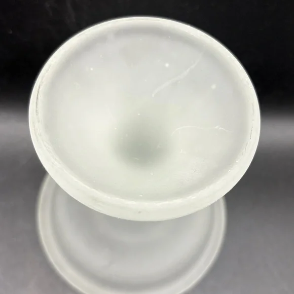 Vintage Satin Frosted Glass Pedestal Fairy Lamp Fairy Light Candle Holder Decor - Picture 7 of 10